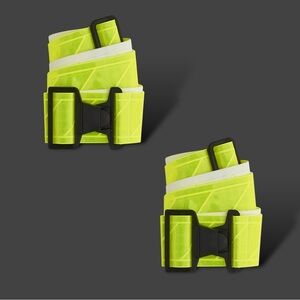 Unisex Yellow Safety Vinyl Reflective Adjustable Belt 28”-48” Qty. 2